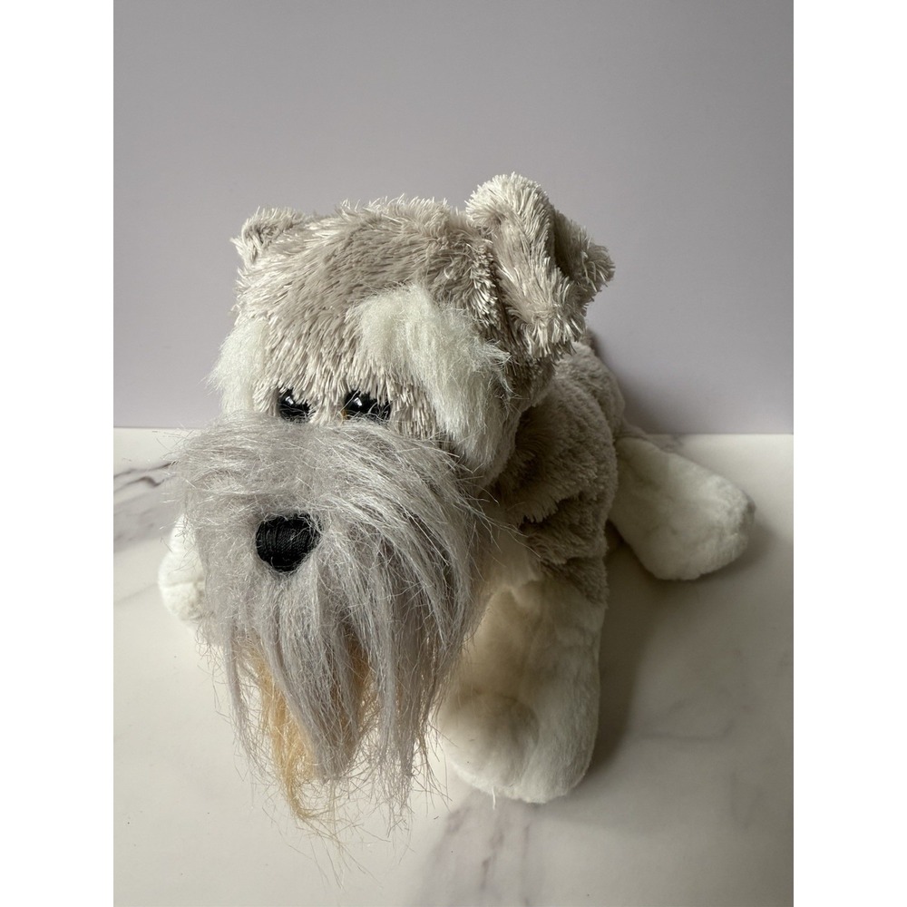 Ganz Webkinz Schnauzer Dog Plush HM159 Grey White Stuffed Animal Toy Collectible